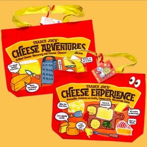 (2) Trader Joe’s Cheese experience reusable tote bags